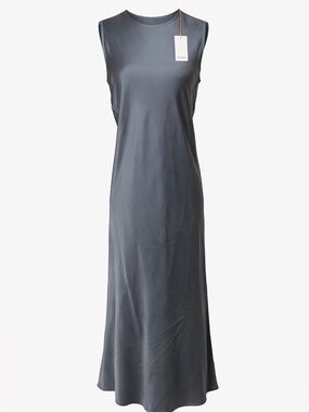 Quince Nwt Silk Midi Dress Old Money Quiet Luxury Clean Girl Capsule Chic-Med